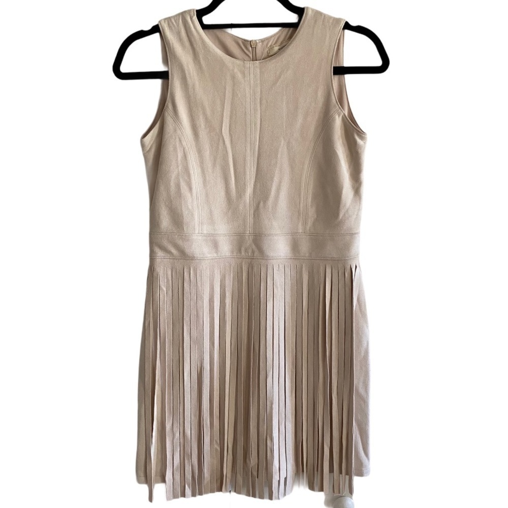 Girls Soprano cream suede fringe Dress size XL